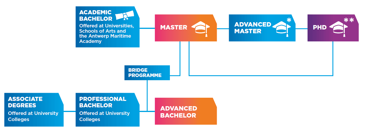 diagram of the flemish education system