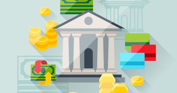 Illustration concept of banking in flat design style.